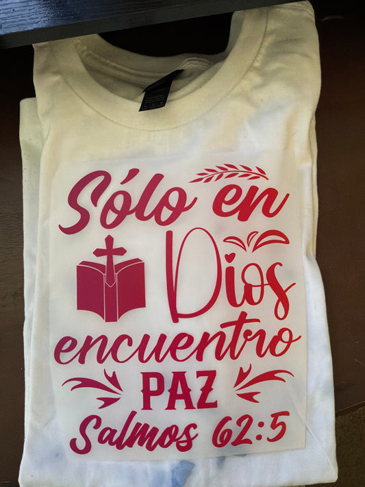 Solo en Dios encuentro paz Salmos 62:5